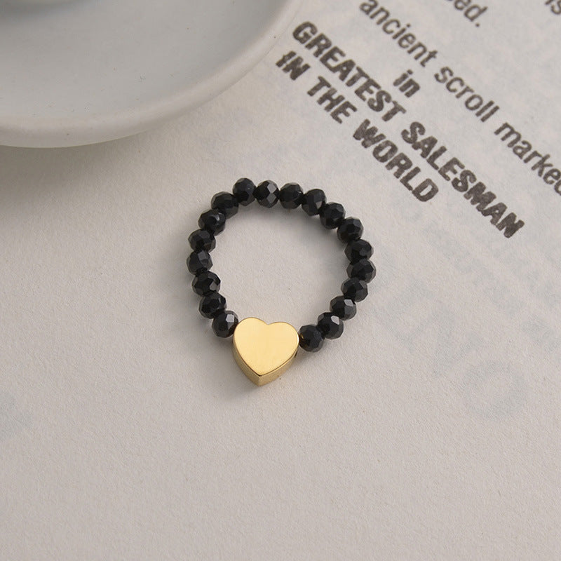 Anillo de corazón de amor de acero inoxidable al por mayor